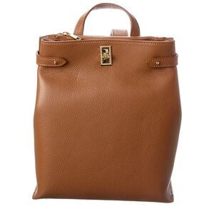 Italian Leather Backpack, Brown